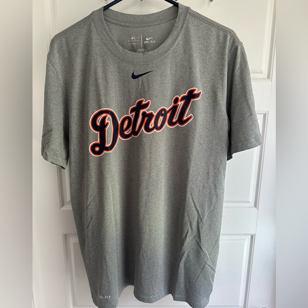Nike Gray Detroit Tigers MLB Men's Shirt DRIFIT